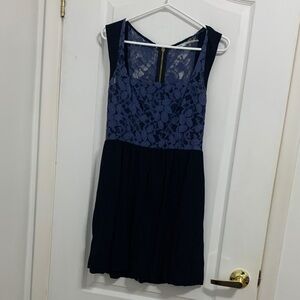 Stylish Black and blue mini dress